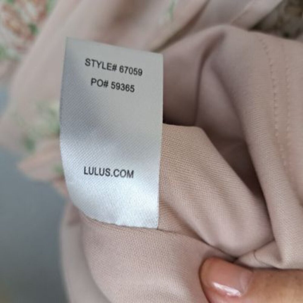 Lulu's Garden Gala Light Pink Floral Print Long Sleeve Shift Dress - Picture 10 of 10
